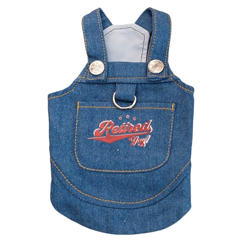 CQEAZ Lovely Denims Haustierkleid, bequemes Geschirr, klein, weich, Sweatshirt für kleine Hunde und Katzen, Jeansrock von CQEAZ