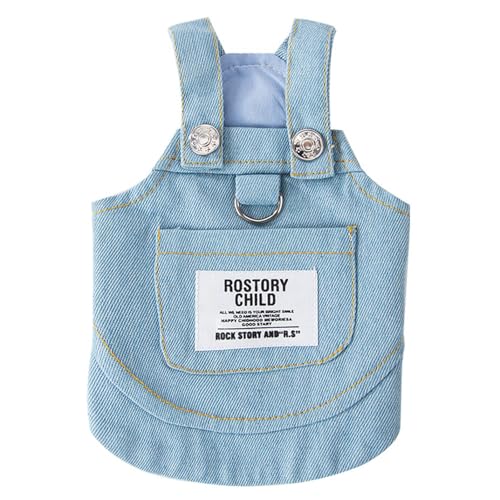 CQEAZ Lovely Denims Haustierkleid, bequemes Geschirr, klein, weich, Sweatshirt für kleine Hunde und Katzen, Jeansrock von CQEAZ