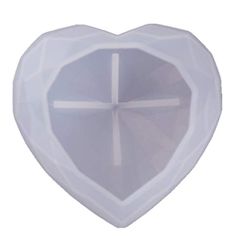 Epoxid-Silikonform mit facettiertem Liebesherz, weich, Keramik, Gips, Ornament, Dekorationen, Harz-Set von CQEAZ
