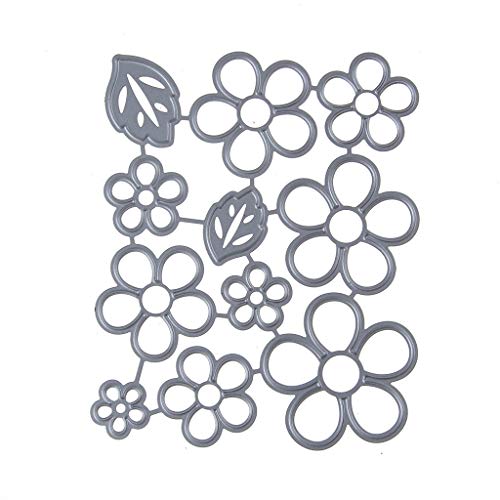 Metall-Stanzschablone mit fünf Blättern und Blumen, für Scrapbooking, Alben, Stempel, Papier, Karten, Prägeschablonen von CQEAZ