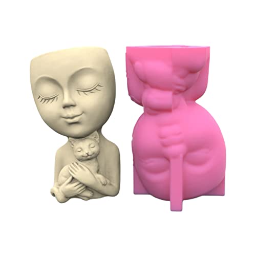 Silikon-Topfform für Mädchen, Blumentopf, Ton, Zement, Gips, Haus, Garten, Blumentöpfe, Blumentopf, Harzform Silikon-Topfform für Mädchen, Blumentopf, Ton, Zement, Gips, Haus, Garten, Blumentöpfe, Blumentopf, Harzform von CQEAZ