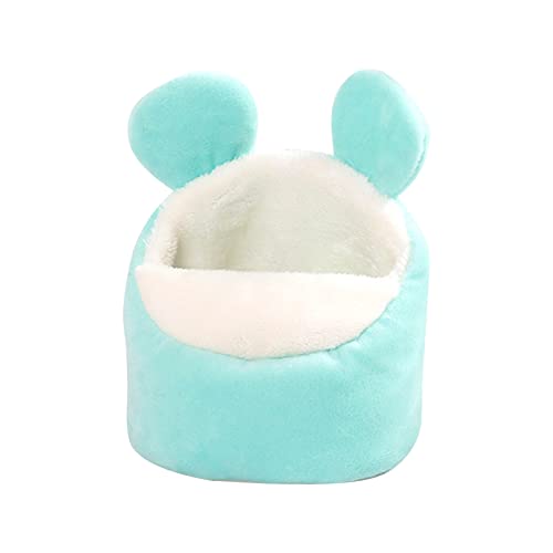 Warmes Bett, niedliche Ohren, Dekoration, Verstecke, Käfigzubehör für Zwerghamster, Kleintiere, Hamster, Bett, Haus, Winter, warm von CQEAZ