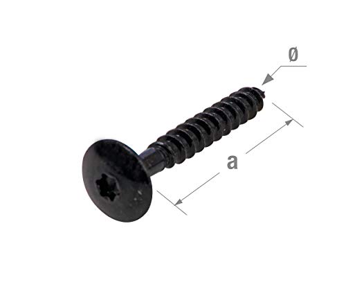 Schrauben für Wandaufhängung Ø 7 x 30 mm (x40) AC schwarz von CQFD