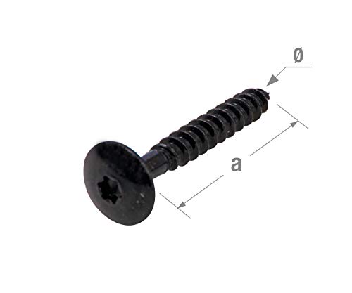 Schrauben für Wandaufhängung Ø 7 x 50 mm (x8) AC schwarz von CQFD