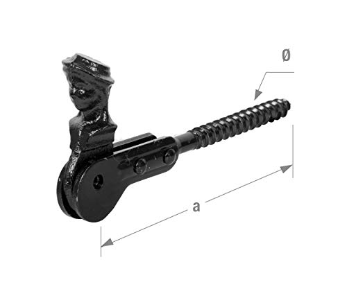 Stopper für Fensterläden mit Hirschkopf, zum Schrauben, 105 mm von CQFD