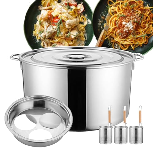 CQIKRWGWS Kommerzieller Spaghettikocher, Pastatöpfe, Nudelsuppentöpfe, Pastakochgeschirr mit 3/4-Siebkorb – benutzerfreundliches Hakendesign, Mehrzweck in einem Topf – 3/4-Löcher, 3-h CQIKRWGWS Kommerzieller Spaghettikocher, Pastatöpfe, Nudelsuppentöpfe, Pastakochgeschirr mit 3/4-Siebkorb – benutzerfreundliches Hakendesign, Mehrzweck in einem Topf – 3/4-Löcher, 3-h von CQIKRWGWS