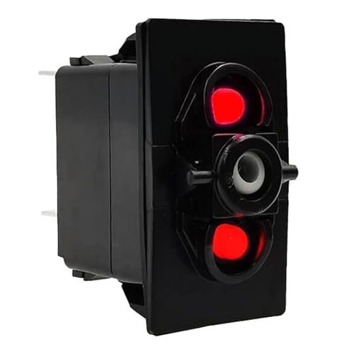 Druckschalter 12V-24V Auto Boot Led Schalter Basis EIN AUS/EIN AUS EIN/Momentary Fit für Carling ARB 4x4 Contura Wippschalter Montage Basis Hupenknopf(6p-on on off-red) von CQJJXKYC