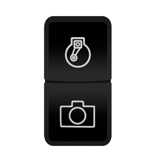 Druckschalter Licht Dual Push Button Schalter HEIZUNG LÜFTER VORNE HINTEN DIFF SPERRE 12V Auto Switc Fit Für TOYOTA Landcruiser Prado RAV4 Tacoma Hupenknopf(Compressor camera) von CQJJXKYC