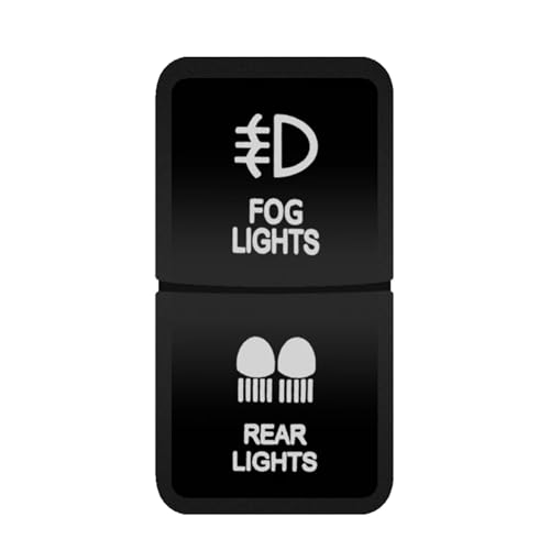 Druckschalter Licht Dual Push Button Schalter HEIZUNG LÜFTER VORNE HINTEN DIFF SPERRE 12V Auto Switc Fit Für TOYOTA Landcruiser Prado RAV4 Tacoma Hupenknopf(Fog rear) von CQJJXKYC
