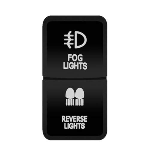 Druckschalter Licht Dual Push Button Schalter HEIZUNG LÜFTER VORNE HINTEN DIFF SPERRE 12V Auto Switc Fit Für TOYOTA Landcruiser Prado RAV4 Tacoma Hupenknopf(Fog reverse) von CQJJXKYC