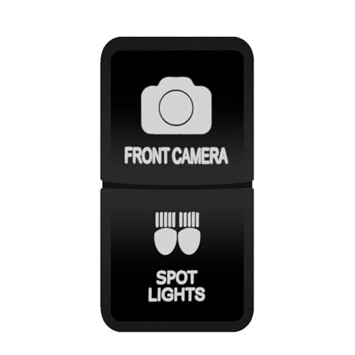 Druckschalter Licht Dual Push Button Schalter HEIZUNG LÜFTER VORNE HINTEN DIFF SPERRE 12V Auto Switc Fit Für TOYOTA Landcruiser Prado RAV4 Tacoma Hupenknopf(Front camera spot) von CQJJXKYC