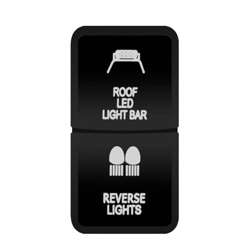 Druckschalter Licht Dual Push Button Schalter HEIZUNG LÜFTER VORNE HINTEN DIFF SPERRE 12V Auto Switc Fit Für TOYOTA Landcruiser Prado RAV4 Tacoma Hupenknopf(Roof reverse) von CQJJXKYC