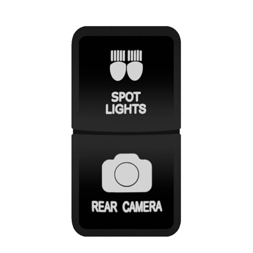Druckschalter Licht Dual Push Button Schalter HEIZUNG LÜFTER VORNE HINTEN DIFF SPERRE 12V Auto Switc Fit Für TOYOTA Landcruiser Prado RAV4 Tacoma Hupenknopf(Spot camera) von CQJJXKYC