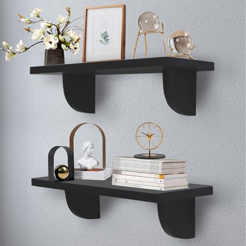 CQKEDMA Schweberegal Schweberegale für Wand 2er Set, Rustikale Holz Wandmontierte Regale für Wohnzimmer, Schlafzimmer, Badezimmer, Küche, Schwarz CQKEDMA Schweberegal Schweberegale für Wand 2er Set, Rustikale Holz Wandmontierte Regale für Wohnzimmer, Schlafzimmer, Badezimmer, Küche, Schwarz von CQKEDMA