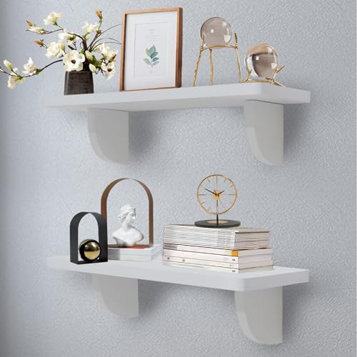 CQKEDMA Schweberegal Schweberegale für Wand 2er Set, Rustikale Holz Wandmontierte Regale für Wohnzimmer, Schlafzimmer, Badezimmer, Küche, Weiß CQKEDMA Schweberegal Schweberegale für Wand 2er Set, Rustikale Holz Wandmontierte Regale für Wohnzimmer, Schlafzimmer, Badezimmer, Küche, Weiß von CQKEDMA