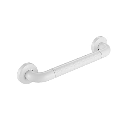 Dusch-Haltegriff, Badezimmer-Haltegriff, Rutschfester Handicap-Haltegriff aus Edelstahl 304, Duschstange, Senioren-Handlauf, Dusch-Sicherheitsstangengriff, weiß, 30 cm von CQLXZ