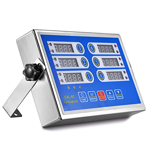 Sechs-Kanal-Küchentimer/Erinnerung für gewerbliche Küchen/Professioneller Einstellbarer LED-Alarm/Timer aus Edelstahl/Countdown-Timer für das Backen in Hotels und westliche Fritteusengeräte von CQLXZ