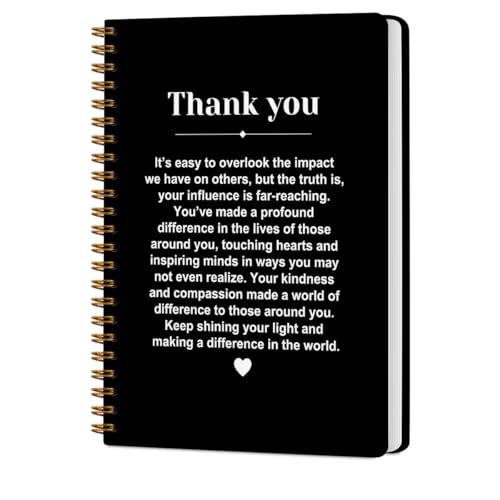 CQM Thank You Hardcover Spiral Notebooks, Notebook College Ruled, Thanksgiving Gifts for Colleagues Leaders, Thank You Gift for Women Men Coworkers Leader Mentor Appreciation Gifts for Employees CQM Thank You Hardcover Spiral Notebooks, Notebook College Ruled, Thanksgiving Gifts for Colleagues Leaders, Thank You Gift for Women Men Coworkers Leader Mentor Appreciation Gifts for Employees von CQM