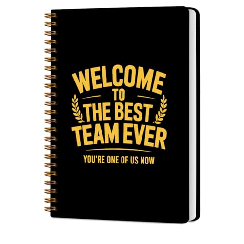 CQM Welcome to The Team Gift Gold Hardcover Spiral Notebooks, New Job Gift for Employee Notebook College Ruled, Welcome Gifts for New Employees Teamwork Gift for Coworker, Journal for Writing CQM Welcome to The Team Gift Gold Hardcover Spiral Notebooks, New Job Gift for Employee Notebook College Ruled, Welcome Gifts for New Employees Teamwork Gift for Coworker, Journal for Writing von CQM