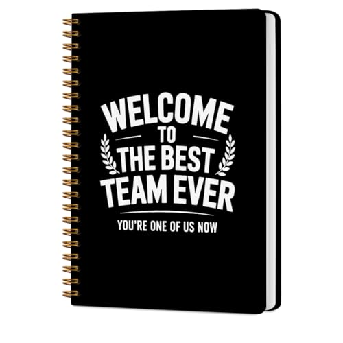 CQM Welcome to The Team Gift Hardcover Spiral Notebooks, New Job Gift for Employee Notebook College Ruled, Welcome Gifts for New Employees Teamwork Gift for Coworker, Journal for Writing von CQM