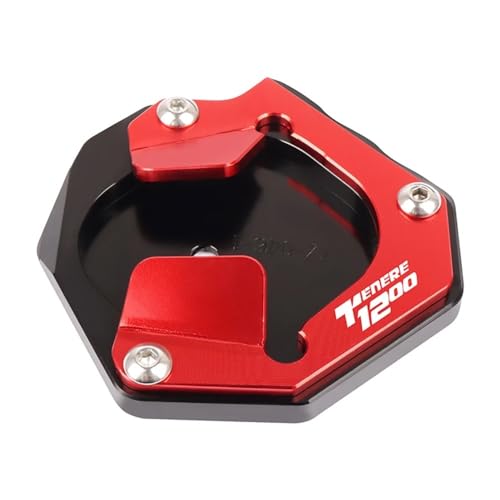 CQNEUDKPI Für Ya&ma&ha XT 1200 Z Super & 1200 XT1200Z XT1200ZE Motorrad CNC Kickstand Fuß Seitenständer Verlängerung Pad Stützplatte (Rot - 4) von CQNEUDKPI