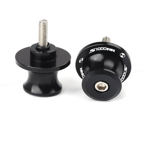 CQNEUDKPI für B&M&W S1000RR S1000 RR 2014-2016 2017 2018 2019 2020 2 Stück 8 mm Schwingenschieber Motorrad CNC Schraube Schwingenhalterung (Black-1) von CQNEUDKPI