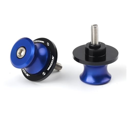 CQNEUDKPI für B&M&W S1000RR S1000 RR 2014-2016 2017 2018 2019 2020 2 Stück 8 mm Schwingenschieber Motorrad CNC Schraube Schwingenhalterung (Blau-2) von CQNEUDKPI