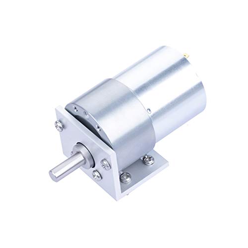 CQRobot 150:1 Metal DC Geared-Down Motor 37Dx57.3L mm 6V or 12V with Mounting Bracket Kit. 6V-3W-33RPM-28 kg.cm(378 oz.in), 12V-6W-67RPM-49 kg.cm(680 oz.in), D-shaped Output Shaft Long 16mm. von CQRobot