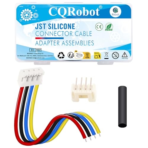 CQRobot JST 2,0mm PH SMD 4-polig 22AWG Elektronisches Computer-Silikon-Buchsenanschlusskabel 21cm, Beiger IC Männlicher Stecker, Schrumpfschlauch. 15Sätze/45Stück Kabel-zu-Platine-Adapterbaugruppen. CQRobot JST 2,0mm PH SMD 4-polig 22AWG Elektronisches Computer-Silikon-Buchsenanschlusskabel 21cm, Beiger IC Männlicher Stecker, Schrumpfschlauch. 15Sätze/45Stück Kabel-zu-Platine-Adapterbaugruppen. von CQRobot