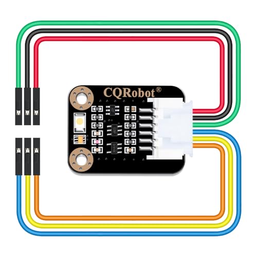 CQRobot TCS34725FN RGB-Farbsensor, kompatibel mit Raspberry Pi/Arduino/STM32. I2C, RGB-Daten-/Lichtintensitäts-Ausgangstabelle, für Lichttest, Telefone, Computer, Industrien, Beleuchtung. von CQRobot