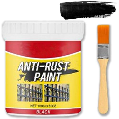 CQSVUJ Anti-rust paint for metal,Rust Renovator- Rust Remover for Metal,Water-Based Metal Rust Remover,Rust Conversion Agent for All Metals (Black) von CQSVUJ