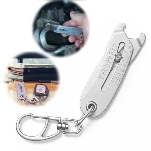 Portable Precise Thread Size Checker Keychain, Precise Bolt Size Finder Keychain, Thread Measurement Checker Tool, Quick Hand Measuring Tool (1 pack) von CQSVUJ