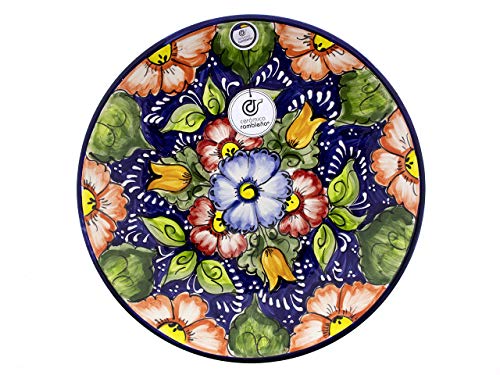 CERÁMICA RAMBLEÑA | Dekorativer Teller zum Aufhängen | Keramikteller | Wandteller | Wandteller Modell D29 | 100% handdekoriert | 35x35x5 cm von CR CERAMICA RAMBLEÑA