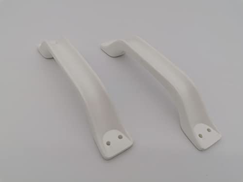 CR-MOESANCO® Set mit 2 sehr robusten Griffen für Türen oder zum Manövrieren von Wohnwagen, Booten oder Anhängern, Weiß mit vier Löchern zur Befestigung. von CR-MOESANCO