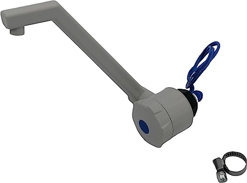CR-MOESANCO® Universal Wasserhahn-Set + Edelstahlklemme für Wohnwagen, Wohnmobil, Wohnmobil, Boot (Grau) von CR-MOESANCO