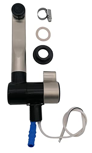 CR-MOESANCO® Set Kaltwasserhahn + 1 Klemme aus Edelstahl für Wohnwagen, Wohnmobil, Wohnwagen oder Boot mit Schalter, 12 V, Kaltwasser, Gold von CR-MOESANCO