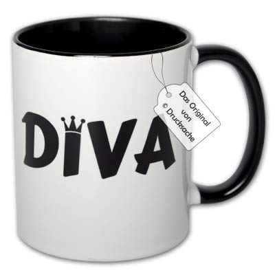 CR Photography Spruchtasse Bedruckte Tasse Frauengeschenk Henkelbecher Tasse mit Spruch Büro Tasse mit Aufdruck Diva von CR Photography