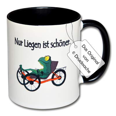 CR Photography Spruchtasse Funtasse Kaffeebecher Henkelbecher Tasse mit Spruch Teetasse Kaffeetasse Tasse fürs Büro mit Aufdruck Lurch auf Liegerad Nur Liegen ist schöner. CR Photography Spruchtasse Funtasse Kaffeebecher Henkelbecher Tasse mit Spruch Teetasse Kaffeetasse Tasse fürs Büro mit Aufdruck Lurch auf Liegerad Nur Liegen ist schöner. von CR Photography