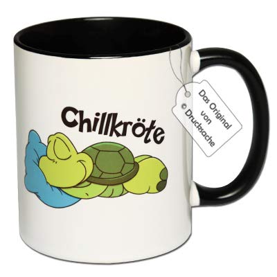 CR Photography Tolle Tasse mit Motiv Chillkröte Tasse mit Aufdruck, Kaffeetasse, Witzige Tasse (D: Grün) von CR Photography