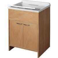 Waschtrog mit Unterschrank mit 2 Türen, 600 x 500 x 850 mm Waschtrog mit Unterschrank mit 2 Türen, 600 x 500 x 850 mm von CR