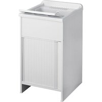 Waschtrog mit Unterschrank mit Jalousietür, 500 x 500 x 850 mm von CR