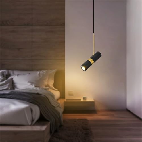 CRABOT Modern Einfachheit Kronleuchter Schlafzimmer Bettkopf Dekorieren Original Persönlichkeit Kunst Atmosphäre Scheinwerfer Drehrohrlampe Kleiner Leichter Luxus Verstellbares Höhe - Schwarz CRABOT Modern Einfachheit Kronleuchter Schlafzimmer Bettkopf Dekorieren Original Persönlichkeit Kunst Atmosphäre Scheinwerfer Drehrohrlampe Kleiner Leichter Luxus Verstellbares Höhe - Schwarz von CRABOT