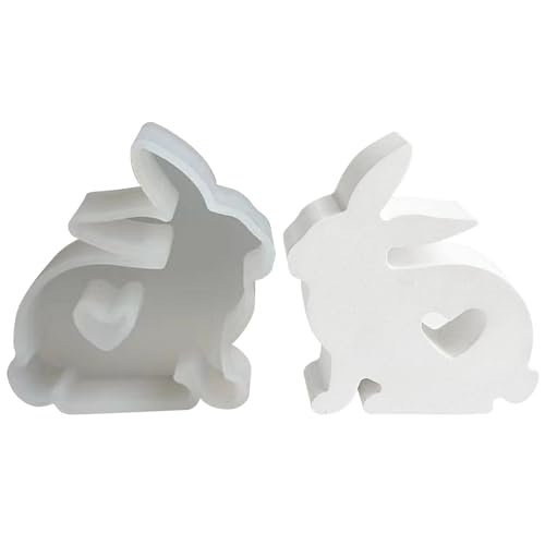 Ostern Kaninchen Silikonformen Gießformen, Niedliche 3D Kaninchen Gießform Ostern, 3D Hasen Kerzenformen, Kerzenformen Zum Gießen, DIY Silikonform Kerzen für Seife, Kerzen, Ostergeschenke von CRADMPAT