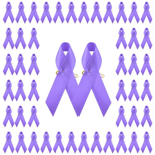 CRAFFANCY 100 Stück hellviolette Bandnadeln, Alzheimer-Bewusstseinsabzeichen, Epilepsie-Broschen, Hodgkin-Lymphom-Anstecknadeln, Häusliche Gewalt, Abzeichen aus Polyester, Broschen für CRAFFANCY 100 Stück hellviolette Bandnadeln, Alzheimer-Bewusstseinsabzeichen, Epilepsie-Broschen, Hodgkin-Lymphom-Anstecknadeln, Häusliche Gewalt, Abzeichen aus Polyester, Broschen für von CRAFFANCY