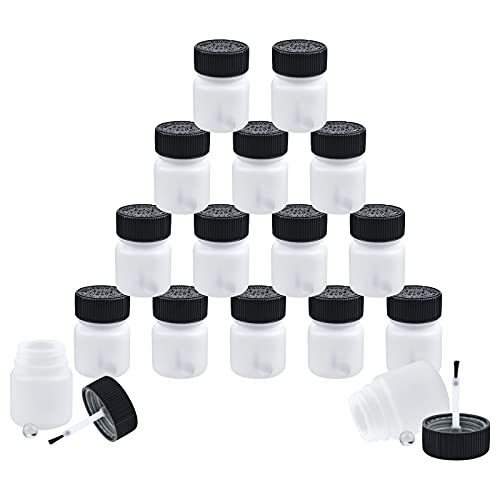 CRAFFANCY 16-teiliger Satz Lackreparaturflaschen mit Bürsten und Mischkugeln, 30ml flüssige Kapazität Lackreparaturflaschen, verwendet für Autos, Modelle und Malerei von CRAFFANCY