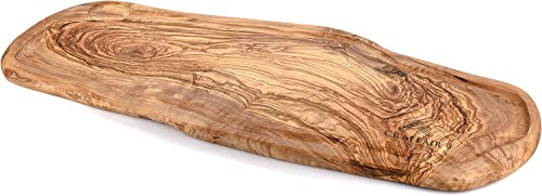 CRAFLAIR ~ 50-55 cm ~ Schneidebrett aus Olivenholz mit Saftrand ~ Großes handgefertigtes Käsebrett aus Holz ~ Schneidebrett ~ Charcuterie Board CRAFLAIR ~ 50-55 cm ~ Schneidebrett aus Olivenholz mit Saftrand ~ Großes handgefertigtes Käsebrett aus Holz ~ Schneidebrett ~ Charcuterie Board von CRAFLAIR