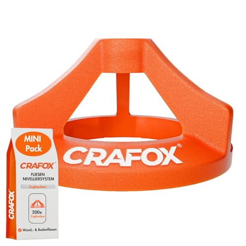 CRAFOX Zughauben MINI PACK | 200x Hauben | Wiederverwendbare Profi Verlegehilfe | Passend für alle CRAFOX® Gewindelaschen | Perfekt für präzise Fliesenverlegung von CRAFOX