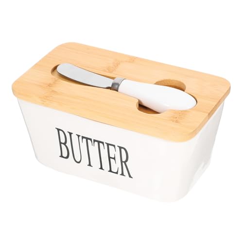 CRAFTHROU 1 Set Käsebutterbox Butterdose Buttertablett Mit Deckel Käsebehälter Butteraufbewahrungshalter Butterhalter Für Butterschneider Und Butterhalter von CRAFTHROU