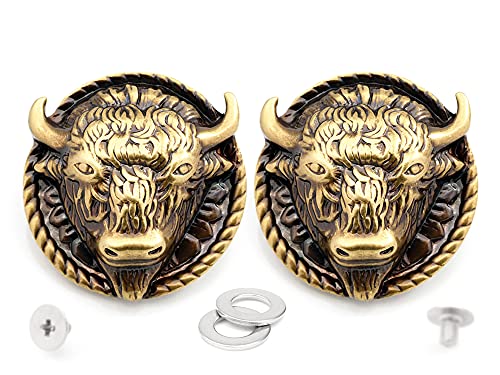 craftmemore 2 Pcs 2,5 cm Bison Bull Buffalo Schraubverschluss Concho Gaur Rodeo indischen Cowboy Lederwaren Verzierung Tasten 1" bronze craftmemore 2 Pcs 2,5 cm Bison Bull Buffalo Schraubverschluss Concho Gaur Rodeo indischen Cowboy Lederwaren Verzierung Tasten 1" bronze von CRAFTMEMORE