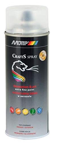 Crafts Lack Motip Acryl Spray transparent matt Lackspray Sprühlack Farbe Universal Lack witterungsbeständig mit UV-Schutz - 400 ml Dose (KlarLack Matt) von Crafts